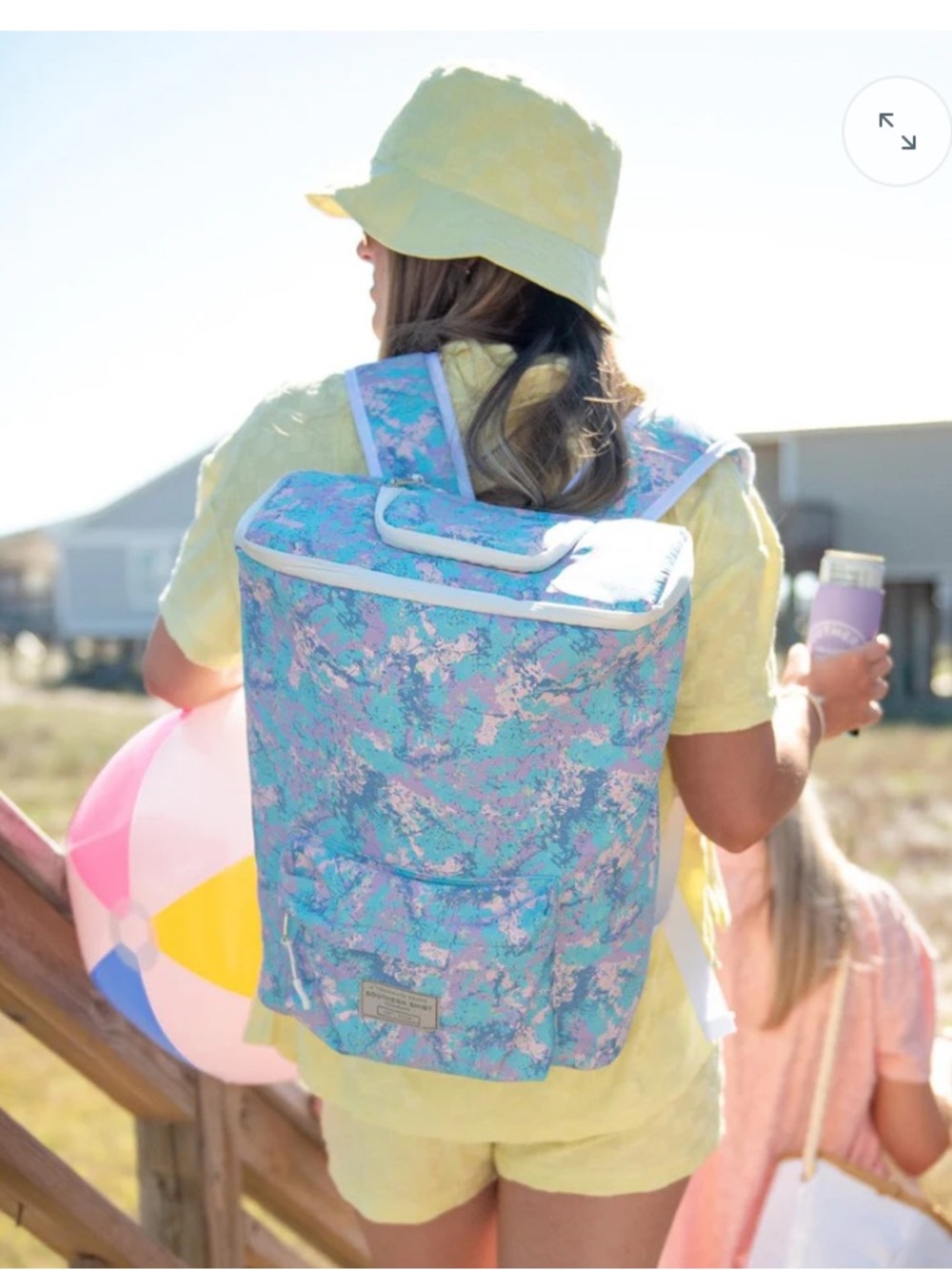 The Southern Shirt Company Teal Pink Purple Splatter Backpack Cooler